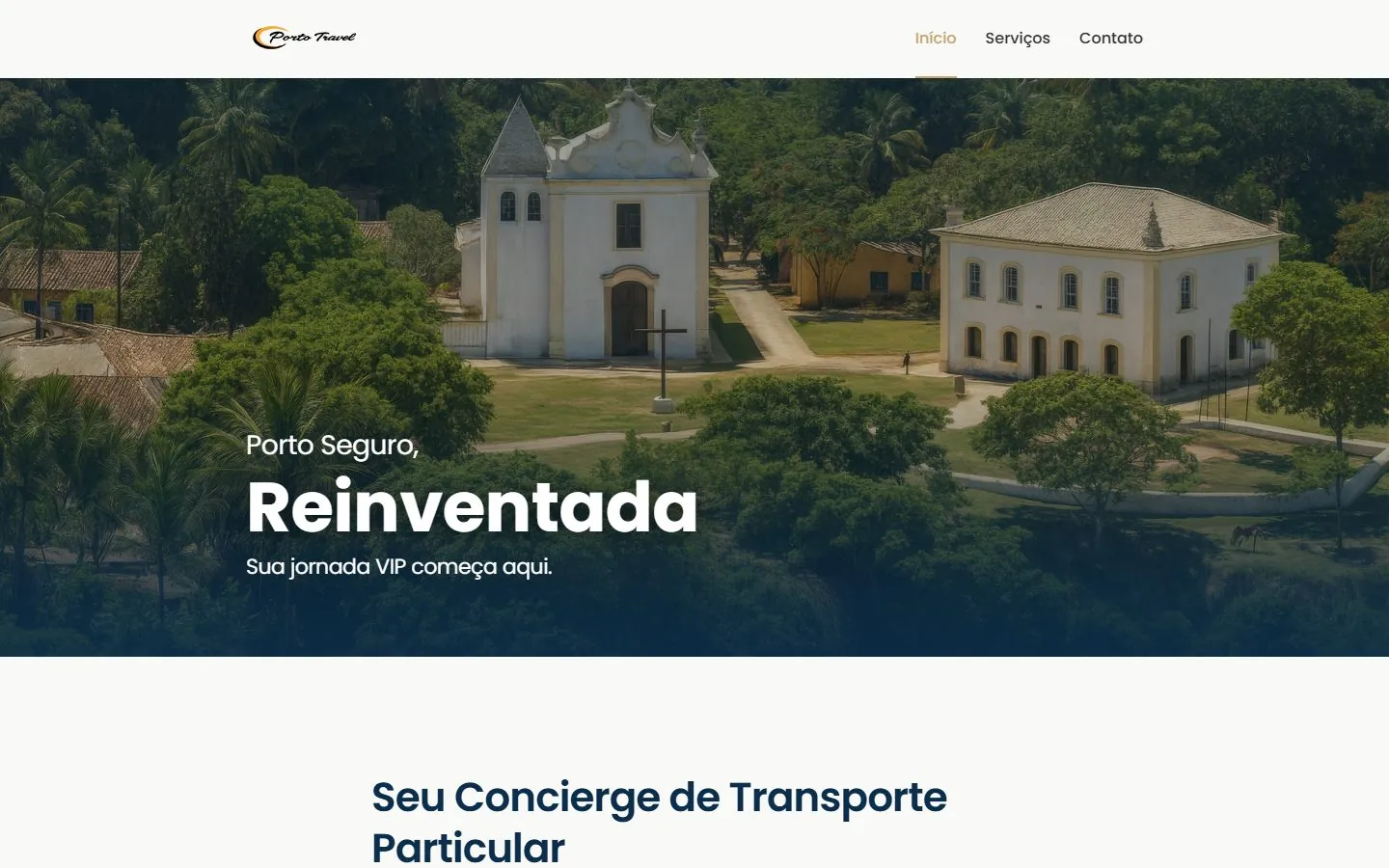Site Porto Travel, feito pela Obrena
