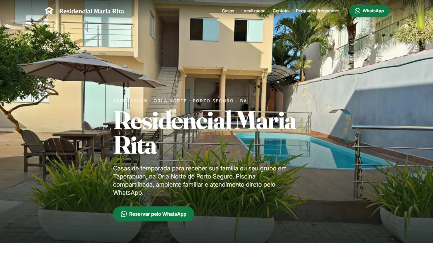 Site Residencial Maria Rita, feito pela Obrena